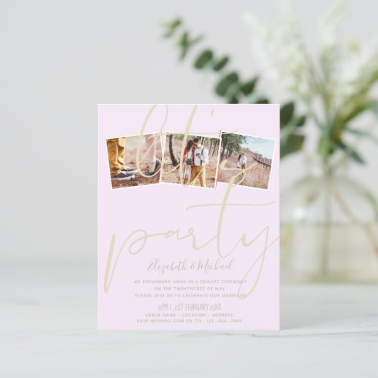 Laten we feesten Aankondiging van de trouwerij na  (Staand voorkant)