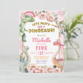 Laten we feesten als de roze verjaardag van een di kaart (Staand voorkant)