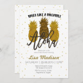 Laten we feesten als een ananas Baby shower Kaart (Voorkant / Achterkant)