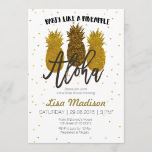 Laten we feesten als een ananas Baby shower Kaart