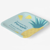 Laten we feesten als een ananas papieren bordje (Gebogen)