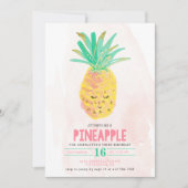 Laten we feesten als een ananas verjaardag uitnodi kaart (Voorkant)