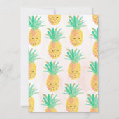 Laten we feesten als een ananas verjaardag uitnodi kaart (Achterkant)