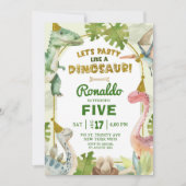 Laten we feesten als een verjaardagsfeestje van ee kaart (Voorkant)