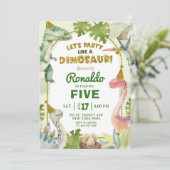 Laten we feesten als een verjaardagsfeestje van ee kaart (Staand voorkant)