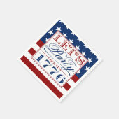 Laten we feesten alsof het 1776 is | 4e juli servet (Hoek)