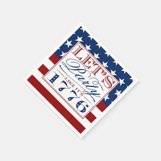 Laten we feesten alsof het 1776 is | 4e juli servet (Hoek)