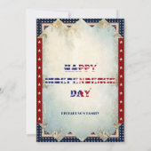 Laten we feesten alsof het 1776 Shabby Chic 4th of Kaart (Achterkant)