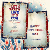 Laten we feesten alsof het 1776 Shabby Chic 4th of Kaart