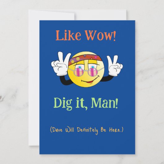 Laten we feesten alsof het 1969 is Feestje Kaart (Achterkant)