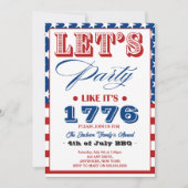 Laten we feesten alsof het 4 juli 1776 is kaart (Voorkant)
