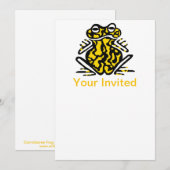 Laten we feesten!.  Amfibie - KIKKER - Wilde diere Kaart (Voorkant / Achterkant)