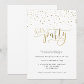 Laten we feesten Avond Huwelijksreceptie Uitnodigi Kaart (Voorkant / Achterkant)