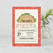 Laten we feesten! Bewerkbare Taco Party-uitnodigin Kaart (Staand voorkant)