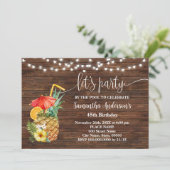 Laten we feesten bij het zwembad volwassenen verja kaart (Staand voorkant)