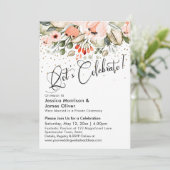 Laten we feesten! Blozende bloemengebouwen met nam Kaart (Staand voorkant)