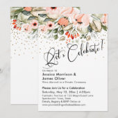 Laten we feesten! Blozende bloemengebouwen met nam Kaart (Voorkant / Achterkant)