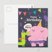 Laten we feesten briefkaart (Voorkant / Achterkant)