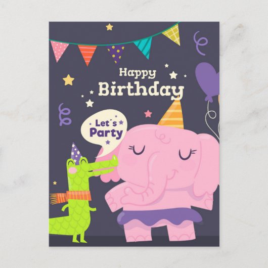 Laten we feesten briefkaart (Voorkant)