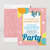 laten we feesten briefkaart (Voorkant / Achterkant)