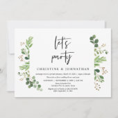 Laten we feesten, bruiloft Elopement Celebration Kaart (Voorkant)