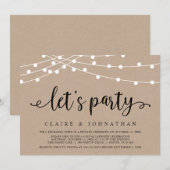 Laten we feesten, Bruiloft Elopement Feest Viering Kaart (Voorkant / Achterkant)