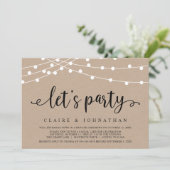 Laten we feesten, Bruiloft Elopement Feestviering  Kaart (Staand voorkant)