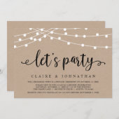 Laten we feesten, Bruiloft Elopement Feestviering  Kaart (Voorkant / Achterkant)