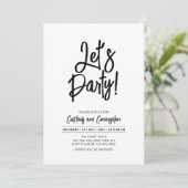 Laten we feesten | Chic script voor elk feest Kaart (Staand voorkant)