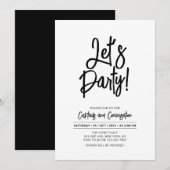 Laten we feesten | Chic script voor elk feest Kaart (Voorkant / Achterkant)