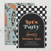 Laten we feesten | Cool Kind verjaardagsuitnodigin Kaart (Voorkant / Achterkant)