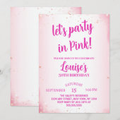 Laten we feesten dertig grappig roze 30e verjaarda kaart (Voorkant / Achterkant)