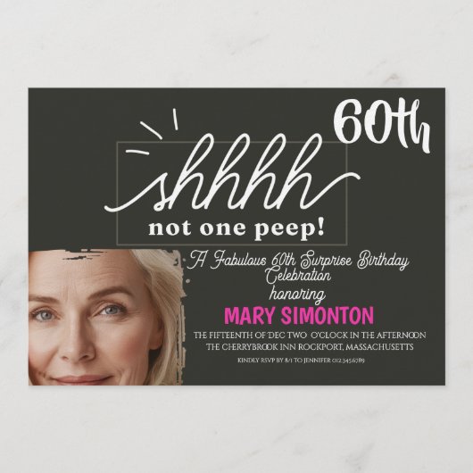 Laten we feesten! Een fabuleus 60ste verjaassurpri Kaart (Voorkant)