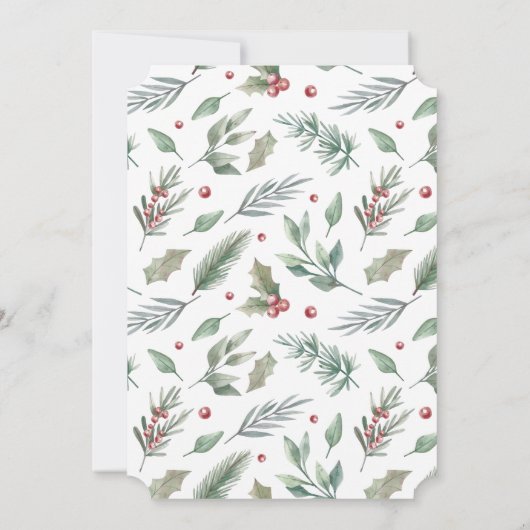 Laten we feesten | Elegant script Sage Green Chris Kaart (Achterkant)