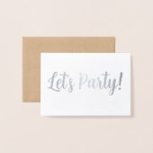 Laten we feesten! folie kaarten (Voorkant met envelop)