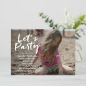 Laten we feesten | Fotopartijuitnodiging Kaart (Staand voorkant)