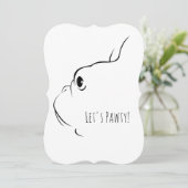 Laten we feesten Franse Bulldog uitnodigingskaarte Kaart (Staand voorkant)