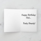 LATEN WE FEESTEN! FUN PARTY RODE WIJN PRINT KAART (Binnen)