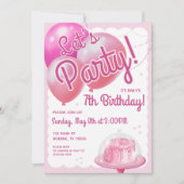 Laten we feesten Girly Pink Kaart (Voorkant)