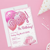 Laten we feesten Girly Pink Kaart