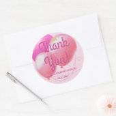 Laten we feesten Glam Pink Dank u Ronde Sticker (Envelop)