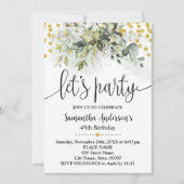 Laten we feesten groen gouden glitter verjaardag kaart (Voorkant)