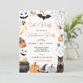 Laten we feesten Halloween feest pompoen Kaart (Staand voorkant)