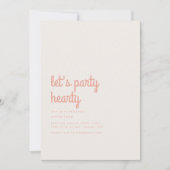 Laten we feesten hartelijk liefde hart verjaardag  kaart (Voorkant)