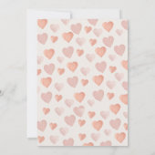 Laten we feesten hartelijk liefde hart verjaardag  kaart (Achterkant)