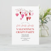 Laten we feesten hartige Valentijn ambachtelijke p Kaart (Staand voorkant)