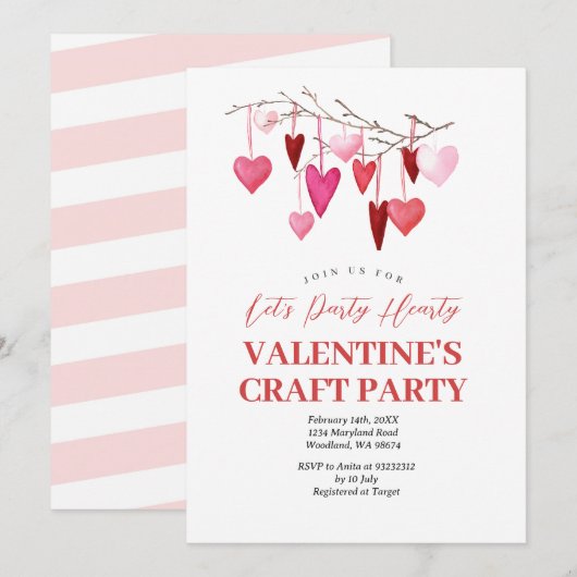 Laten we feesten hartige Valentijn ambachtelijke p Kaart (Voorkant / Achterkant)