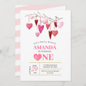 Laten we feesten hartige Valentijn ballon 1e Verja Kaart (Voorkant / Achterkant)