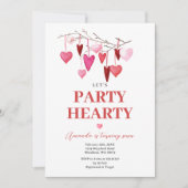 Laten we feesten hartige Valentijn ballon Verjaard Kaart (Voorkant)