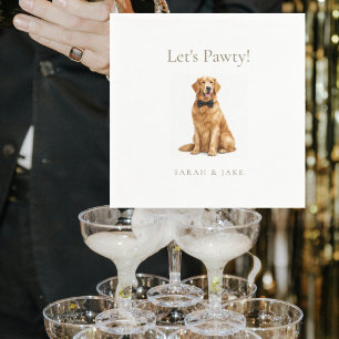 Laten we Feesten! Honden Trouwjurk II Met Op Maat  Servet